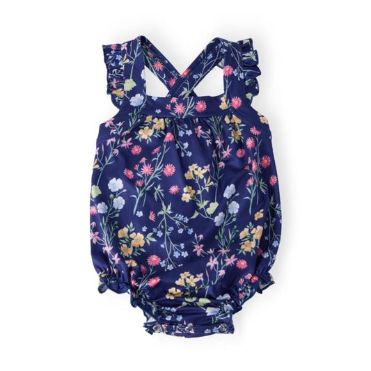 Sunny Meadow Ruffle Cross Back Romper