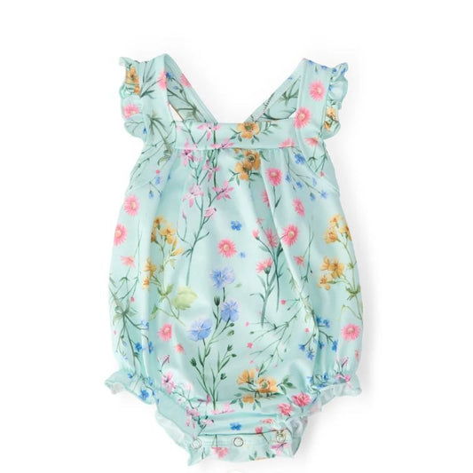 Wildwoods Ruffle Cross Back Romper