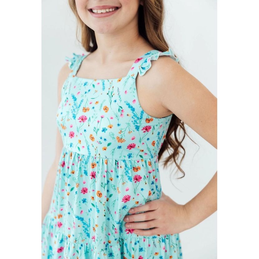 Bluebell Breeze Ruffle Maxi Dress