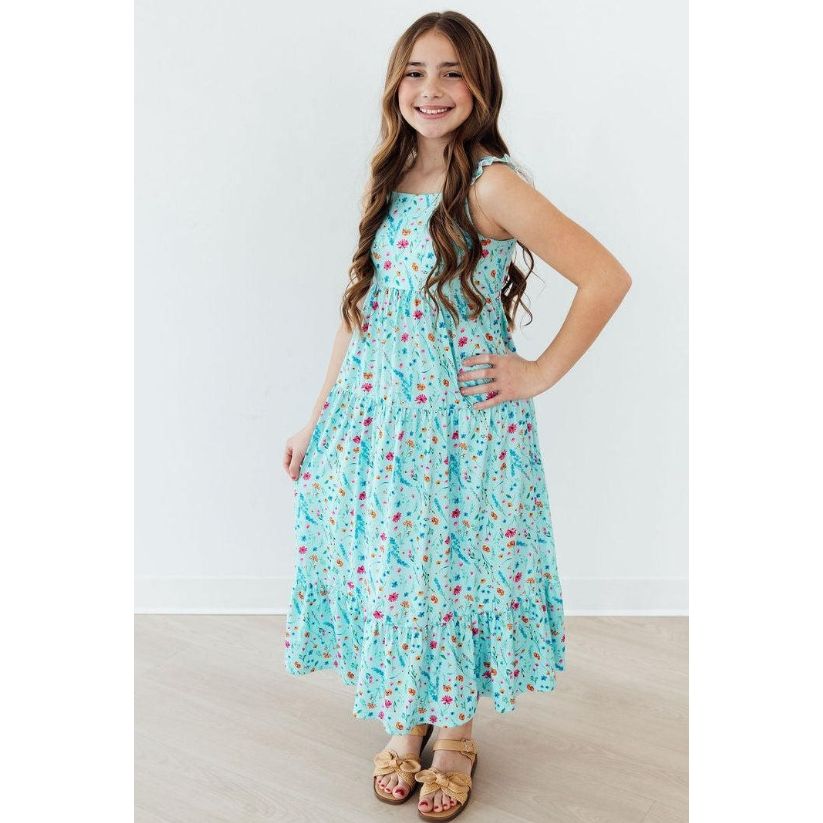 Bluebell Breeze Ruffle Maxi Dress