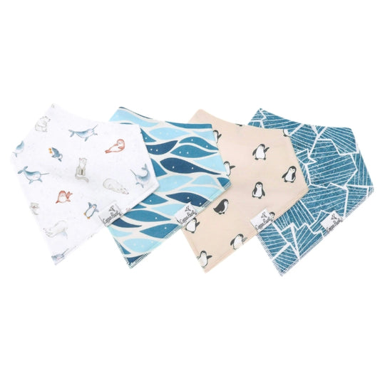 Arctic Wonder Bandana Bib Set (4-Pack)