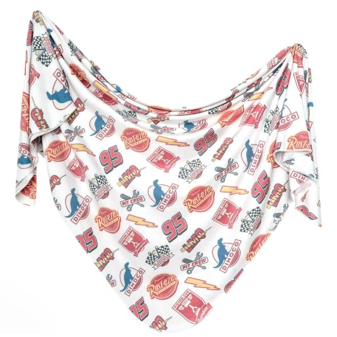 Disney Pixar Bumper Stickers Knit Swaddle Blanket