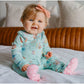 Sesame Street Retro Floral Zip-Up Footie Pajama