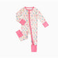Lattice Floral Zip Romper