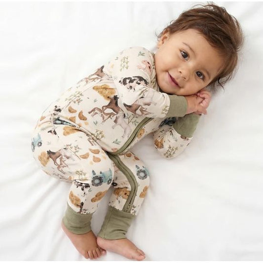Farm Life Zip Romper
