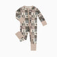 Camo Checkerboard Zip Romper