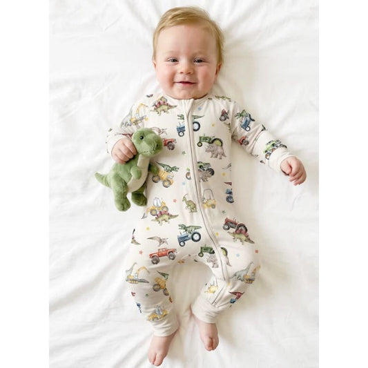 Dino Wheels Zip Romper