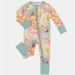 Retro Blooms Zip Romper