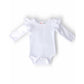 White L/S Flutter Bodysuit