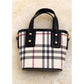 Black & Plaid Printed Mini Tote Purse