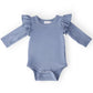 Dusty Blue L/S Flutter Bodysuit