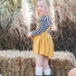 Mustard Faux Suede Pinafore Dress