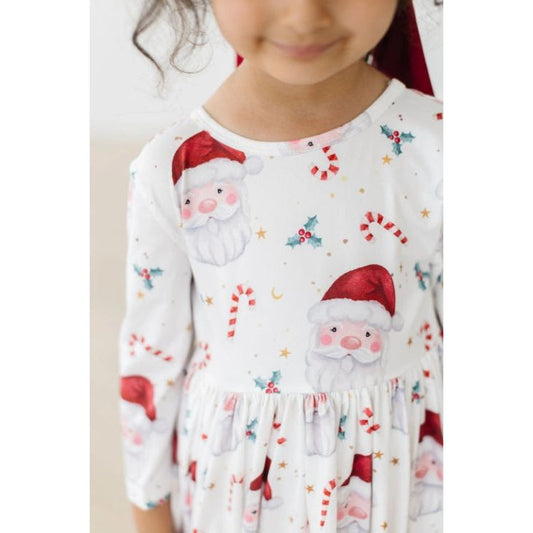 Mistletoe Magic 3/4 Sleeve Pocket Twirl Dress