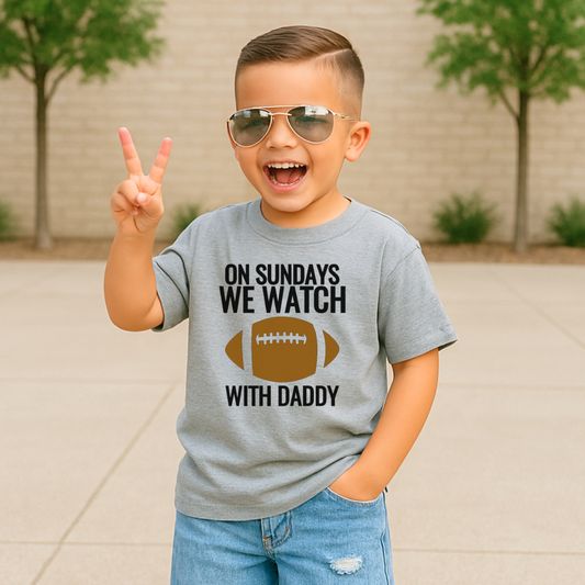 On Sundays Football Boys Graphic Tee Shirt