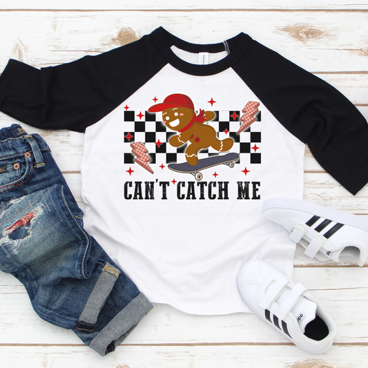 Gingerbread Man Raglan Graphic Tee Shirt