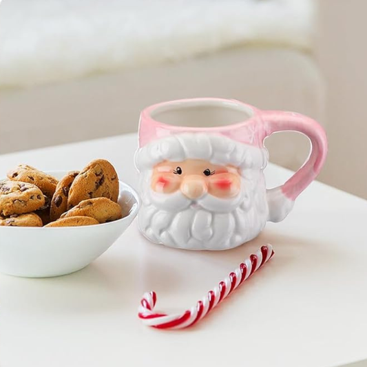 Classic Pink Santa Mug