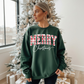 Green Merry Christmas Graphic Adult Sweatshirt
