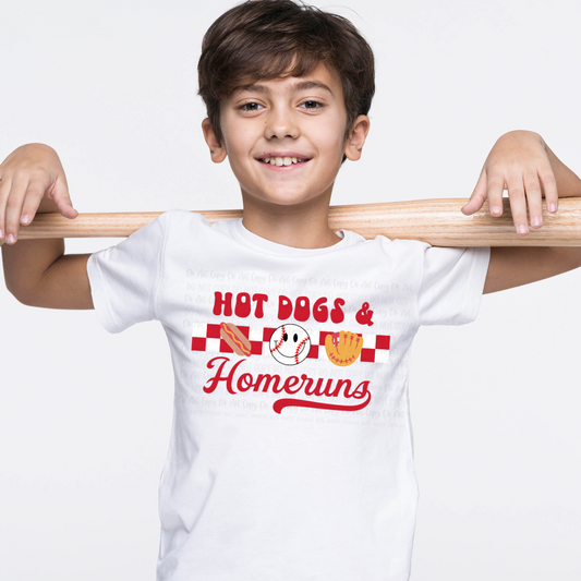 Hotdogs & Homeruns Graphic Tee Shirt