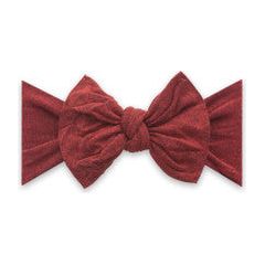 Heather Red Patterned Knot Headband