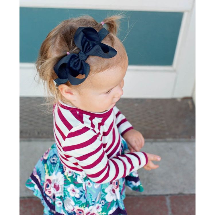 Navy Bow Headband