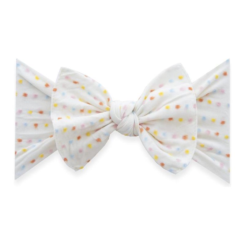 Ivory Rainbow Dot Patterned Shabby Knot