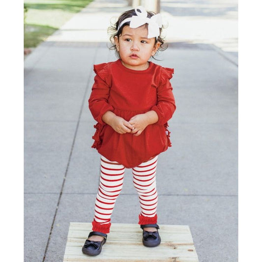 Red Flutter Bubble Romper