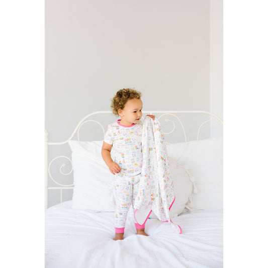 Rainbow Sprinkles Organic Cotton Magnetic Toddler Pajama Set