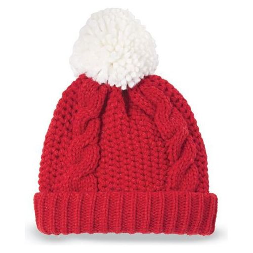 Red Cable Knit Hat