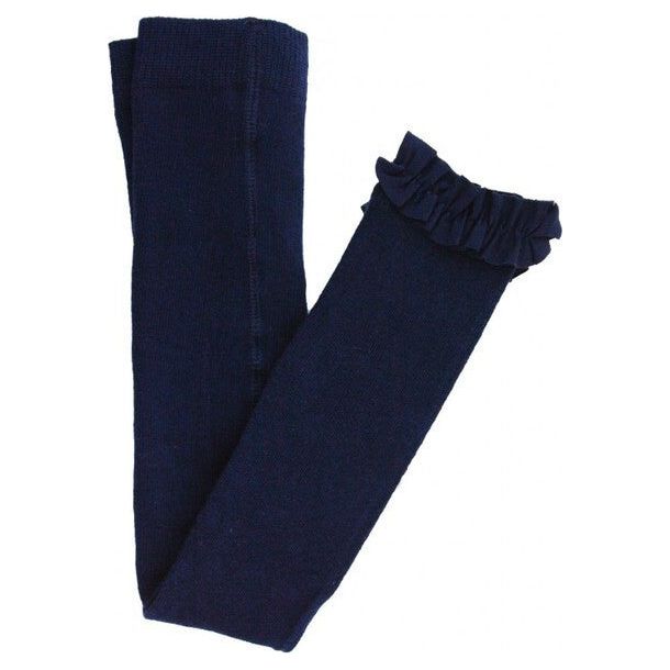 Navy Footless Ruffle Tights Peoria