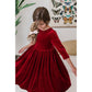 Cranberry Velvet Twirl Dress