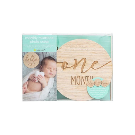 Wooden Monthly Reversible Milestone Photo Prop Cards