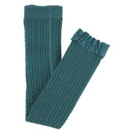 Twilight Cable-Knit Footless Ruffle Tights