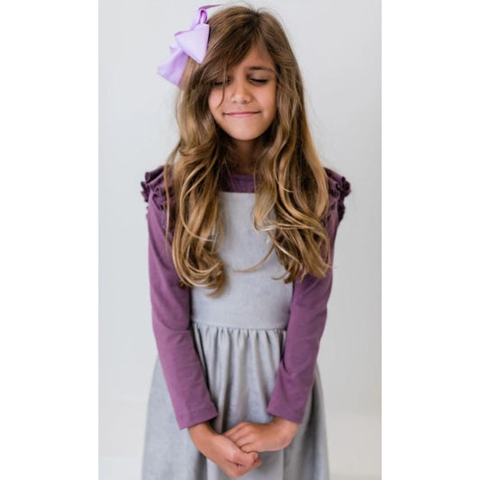 Gray Pinafore Dress