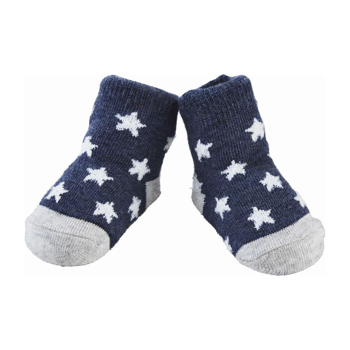 Navy Star Baby Socks