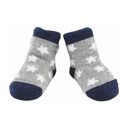 White Chenille Star Socks