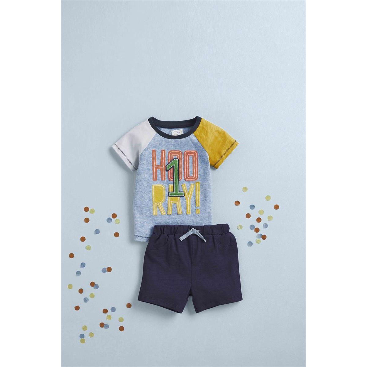 Hooray 1st Birthday Short Set