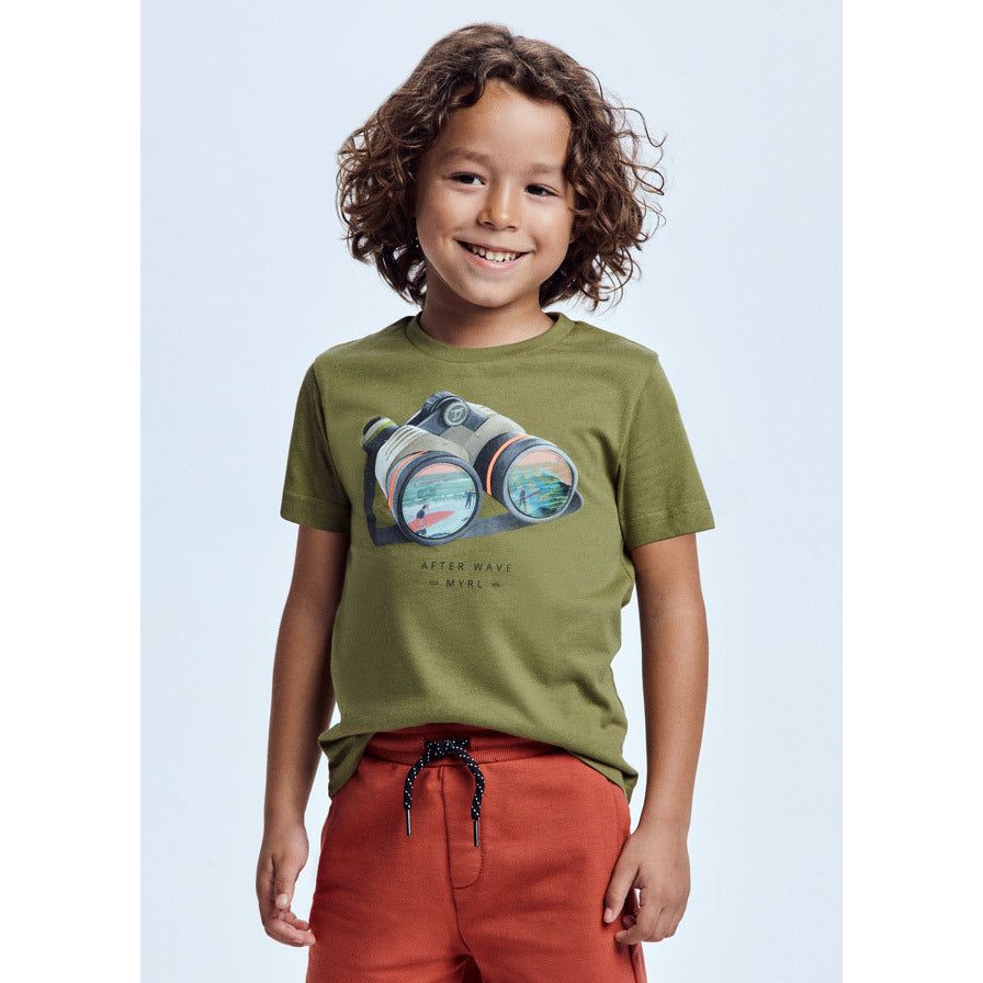 Boys binoculars Turtle Green Tee Shirt