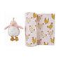 Pink Chicken Swaddle Blanket & Rattle