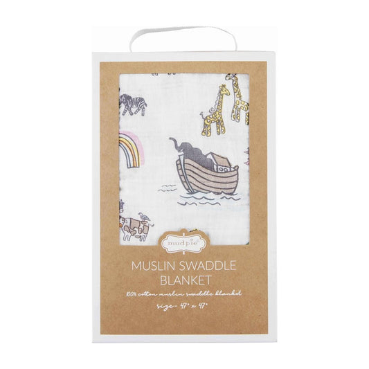 Noah's Ark Muslin Swaddle