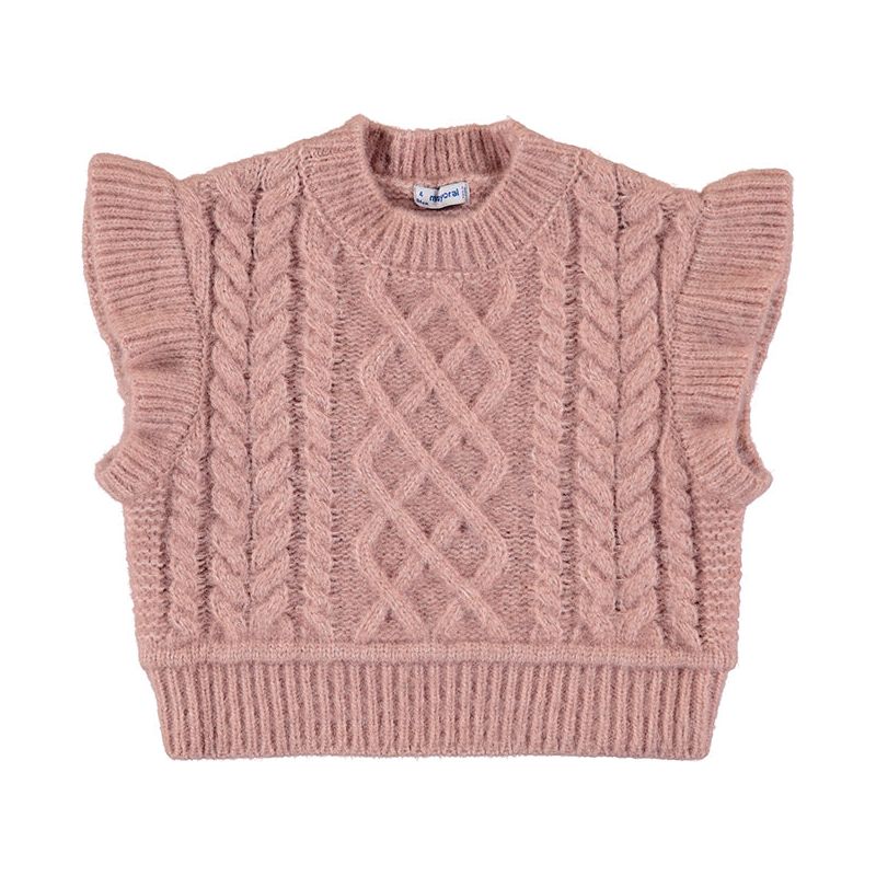 Braided Blush Knitted Sweater Vest