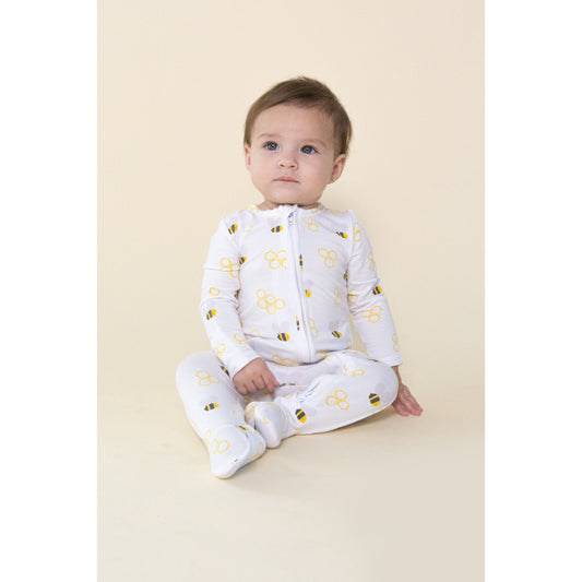 Bees 2 Way Zipper Footie