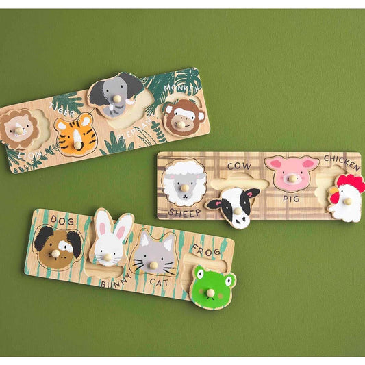 Safari Animal Knob Puzzle