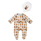 Reindeer Baby Sleeper And Bib Set