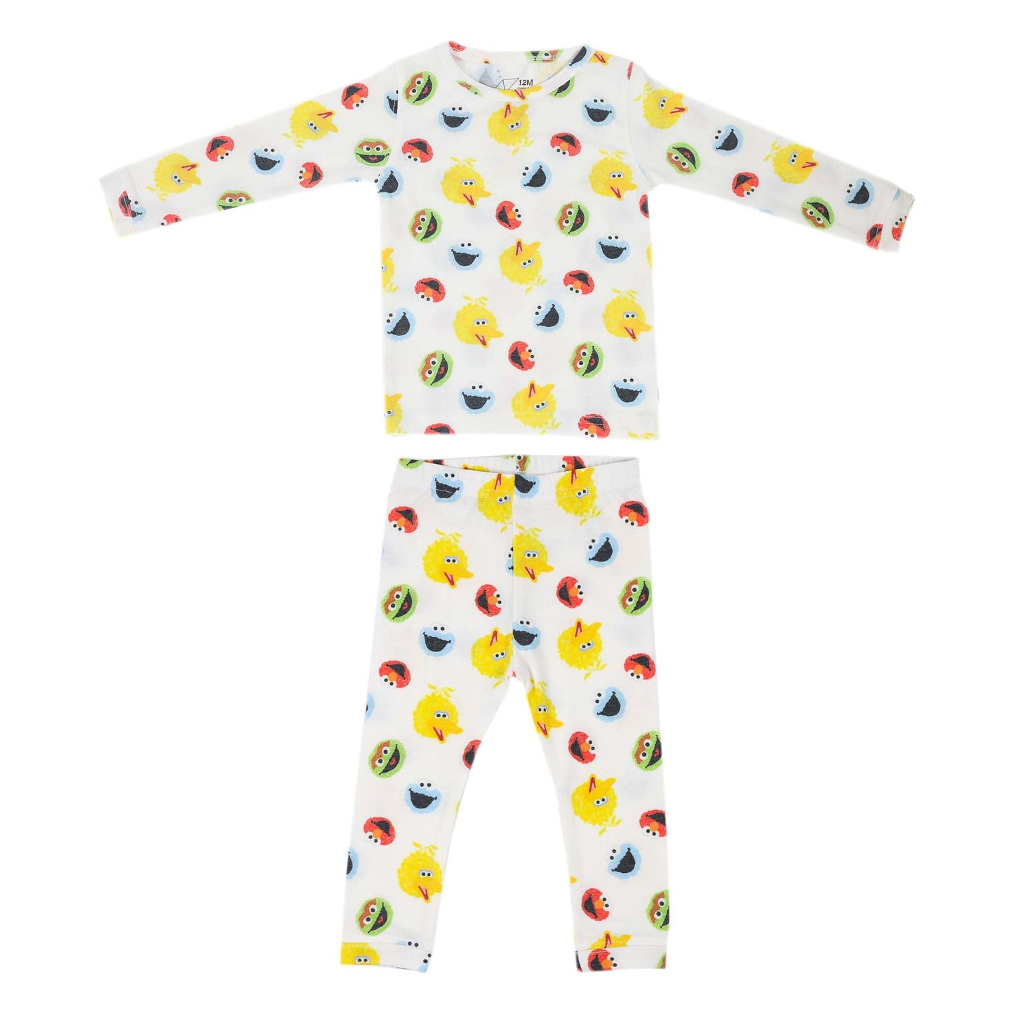 Sesame Scribbles 2 Piece Long Sleeve Pajamas