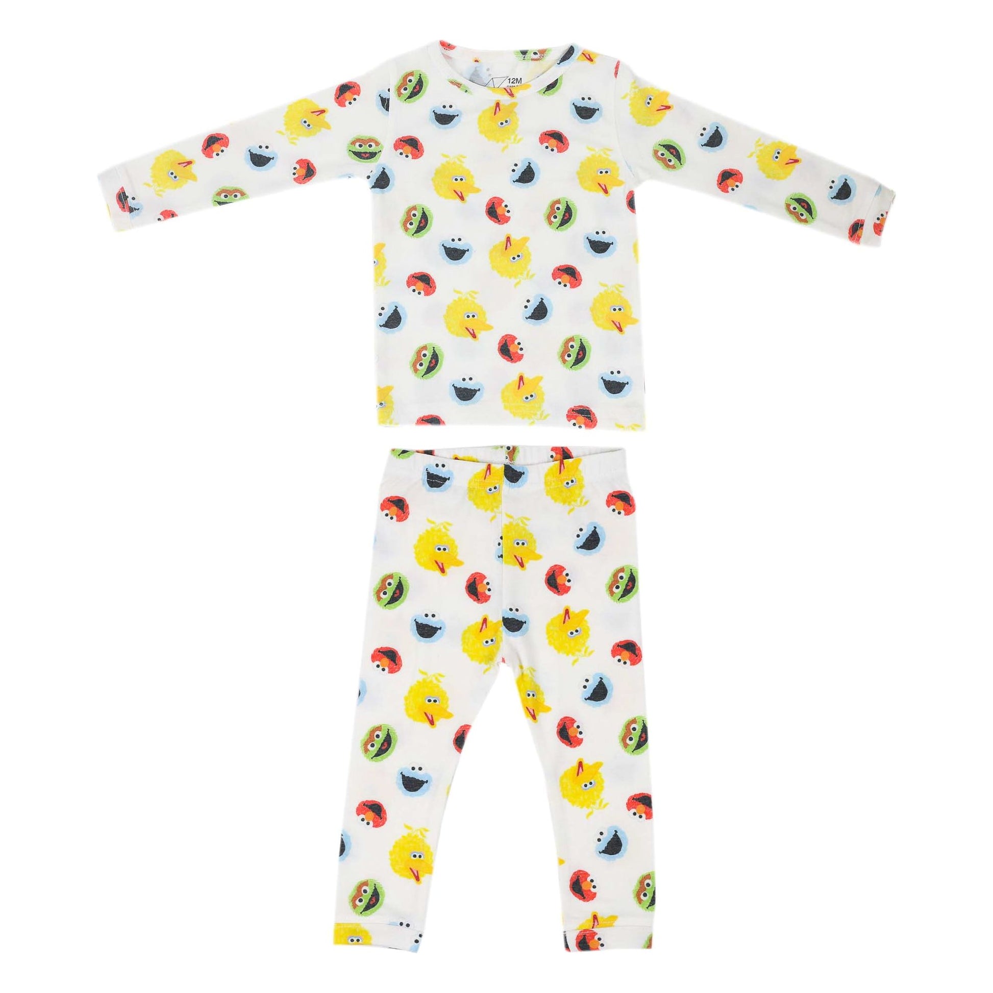 Sesame Scribbles 2 Piece Long Sleeve Pajamas