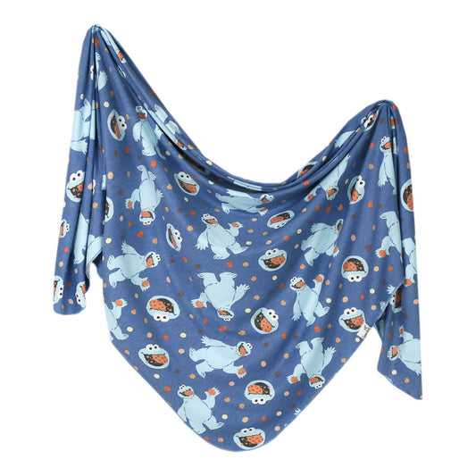 Cookie Monster Knit Blanket Single