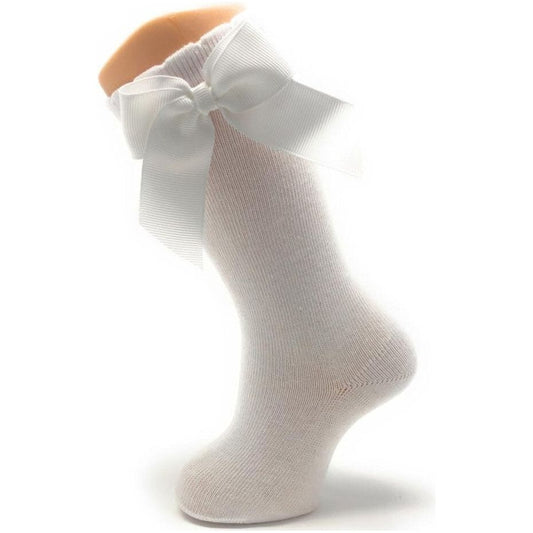 White Carlomagno Knee High Socks
