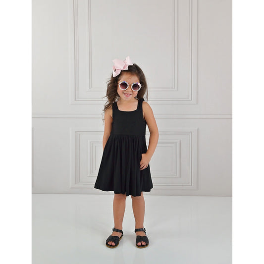 Black Bamboo Pocket Dress