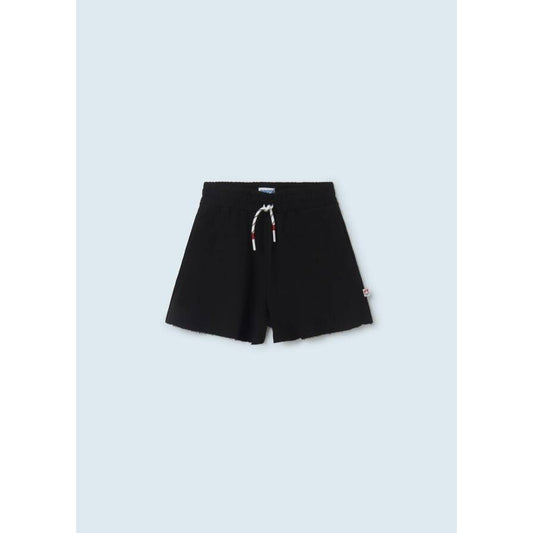 Girls Black Fleece Shorts