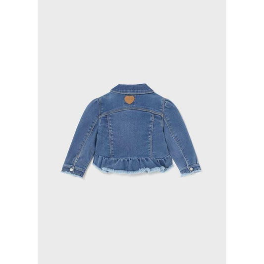 Ruffled Bottom Denim Jacket